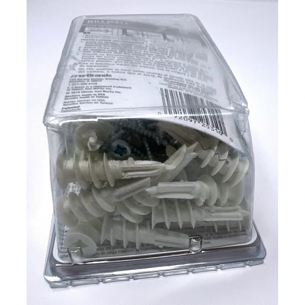 E-Z Ancor #25310 - Twist-N-Lock 75 lb. Self-Driving Drywall Anchor 50pc NIP 5/8